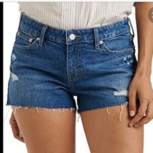Lucky Brand Cut Off Mid Rise Denim Jean Shorts Sz 4/27